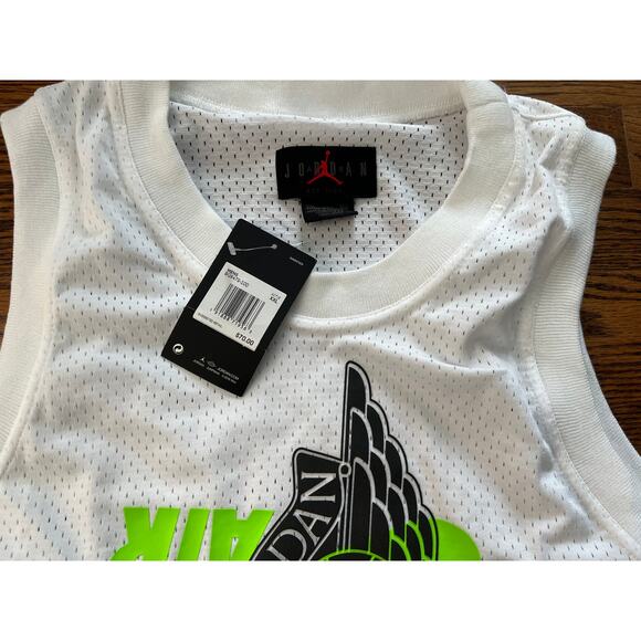 Nike Jordan Air Jumpman Mesh Jersey Wings Men's Tank White BQ8479 100 Size 2XL - Picture 12 of 15